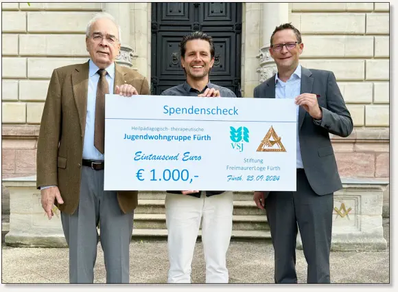 Spende 5.000 Euro StiftungsLoge Fürth